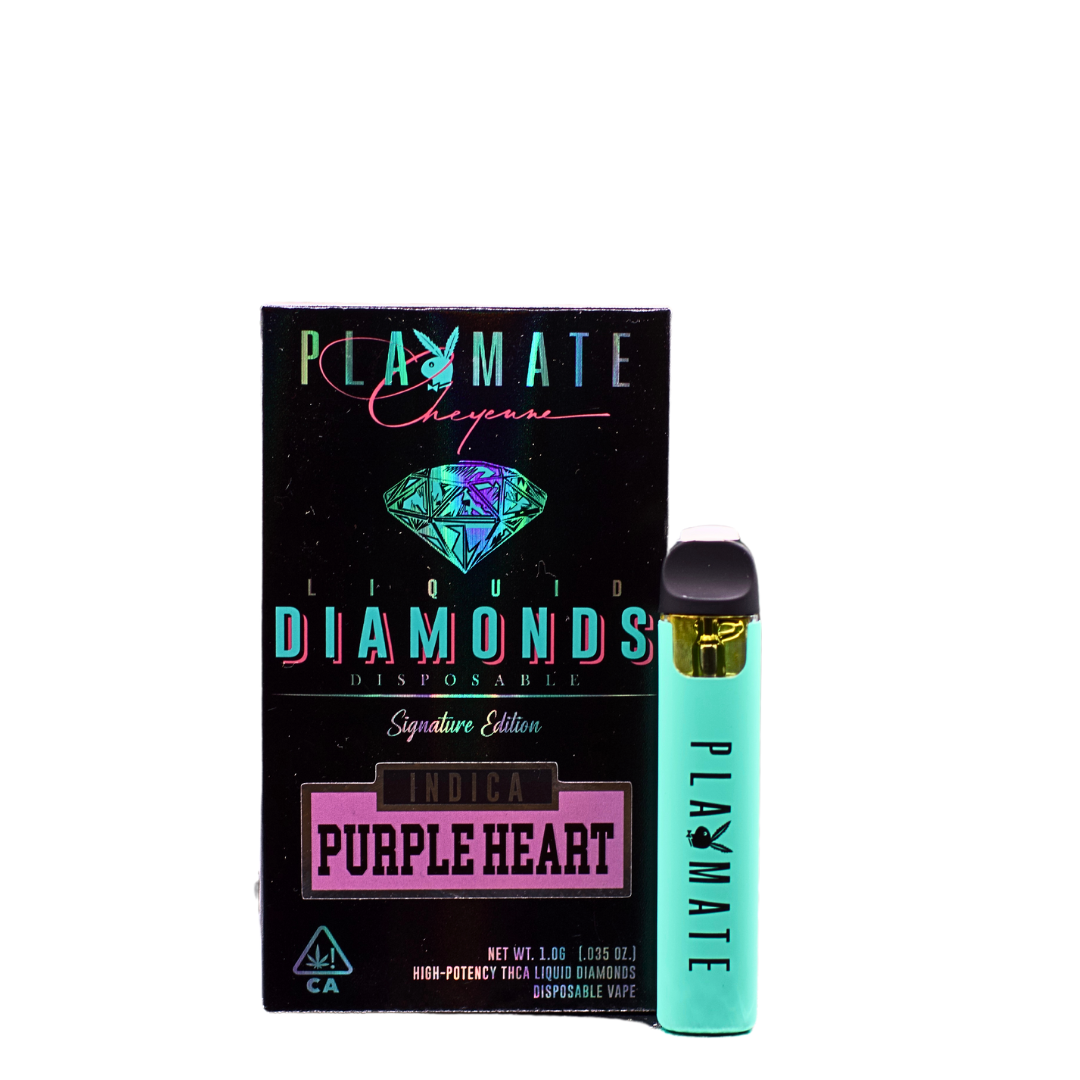 PLAYMATE Purple Heart 1G Live Resin + Liquid Diamond Disposable (indica)